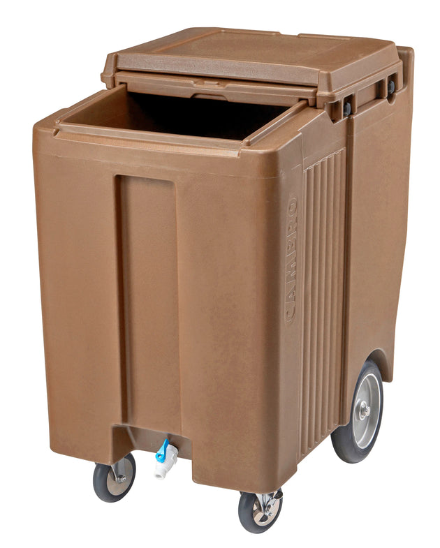 Cambro ICS200TB157 200 lb SlidingLid ice caddy coffee beige