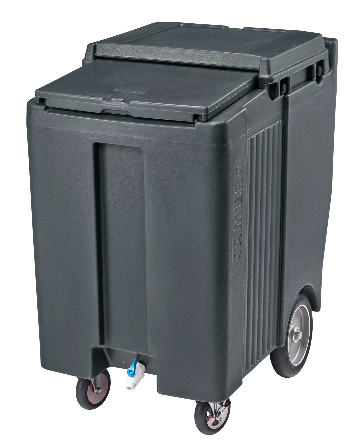 Cambro ICS200TB191 200 lb SlidingLid ice caddy granite gray