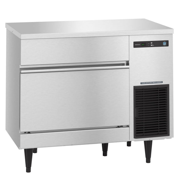 Hoshizaki IM-200BAK air-cooled square cube ice machine with built-in bin, right view