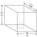 Square cube ice piece dimensions produced by the Hoshizaki IM-200BAK
