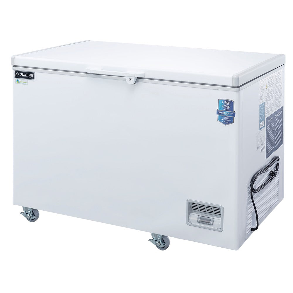 Dukers BD/BG-420 chest freezer control and lock detail