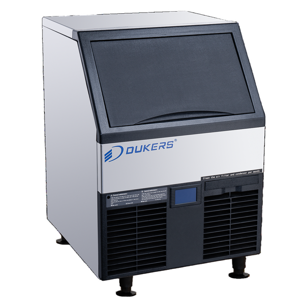 Dukers DIM-300 undercounter commercial ice machine, front view