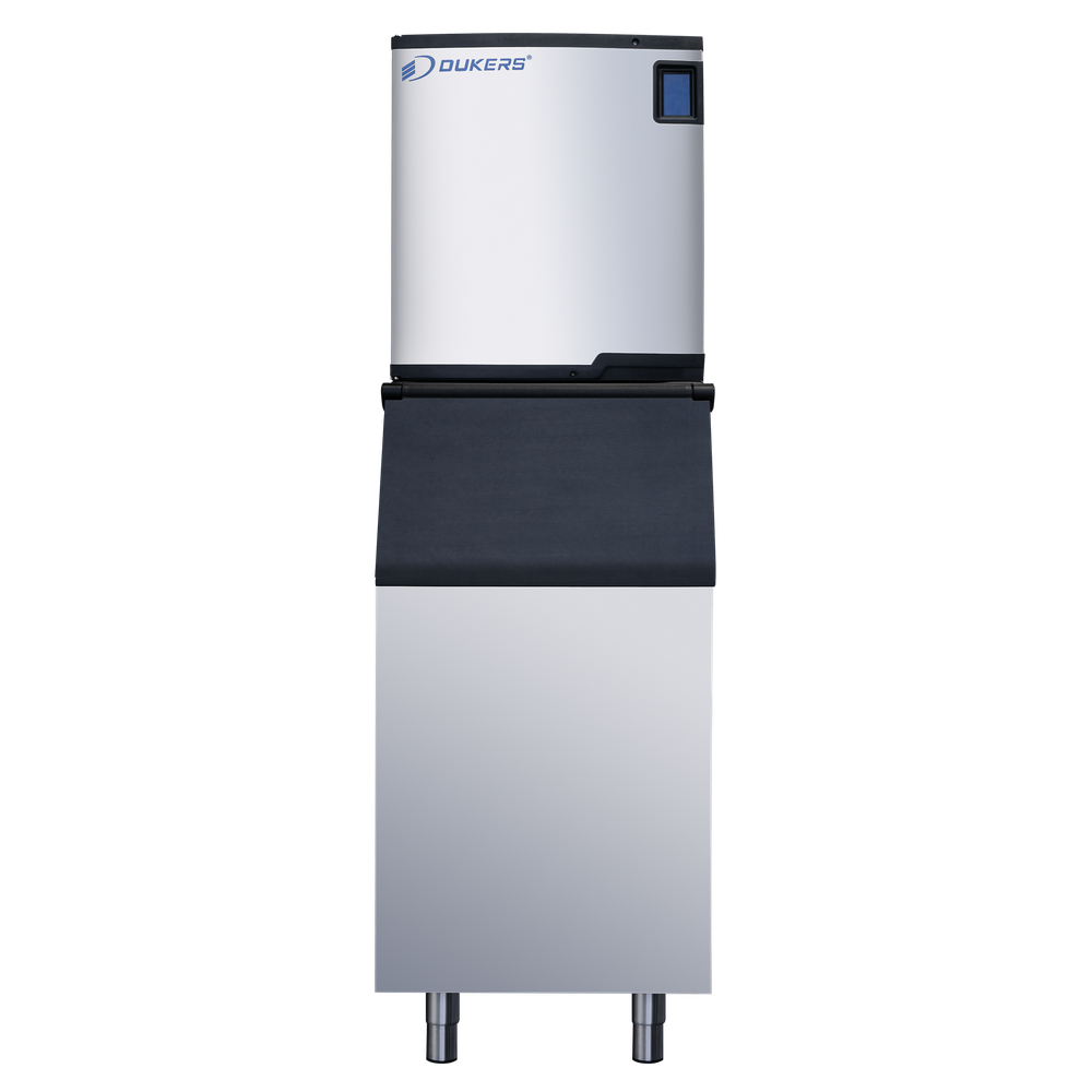 Dukers DIM-500A ice machine storage bin with door open