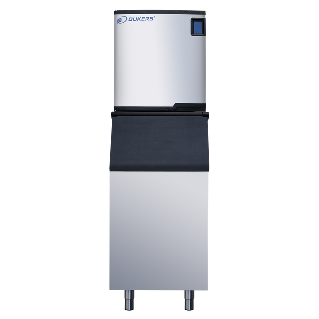 Dukers DIM-500A ice machine storage bin with door open