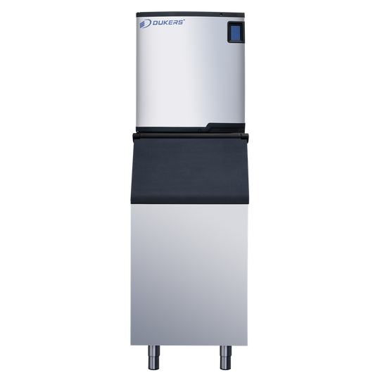 Dukers DIM-700A ice machine storage bin with door open