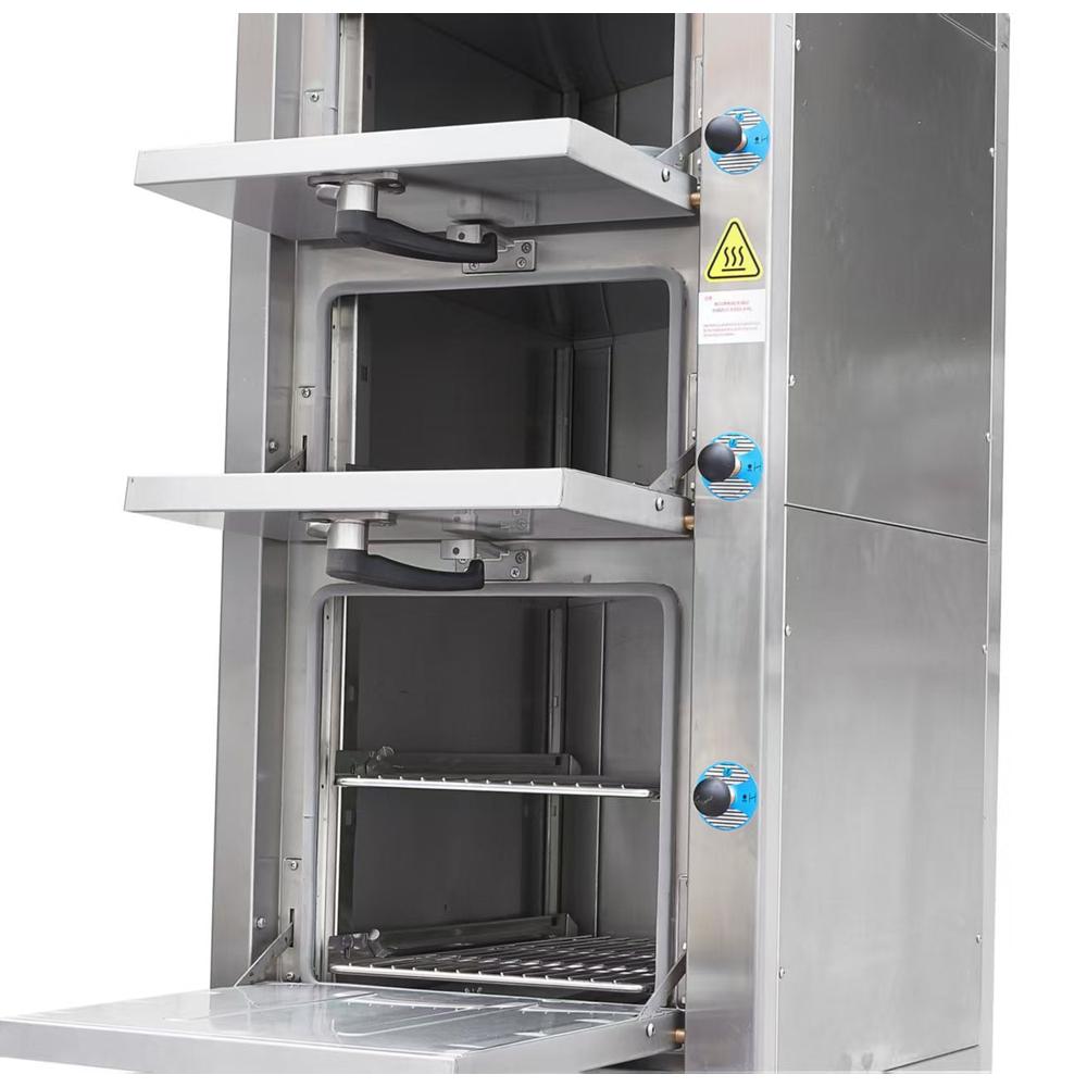 DCSC24 steam cabinet gas control valves and burner access panel