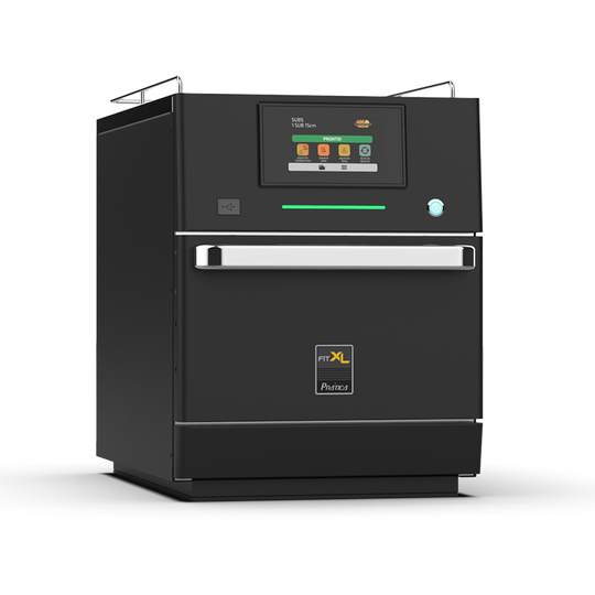 Pratica Fit XL speed oven in black, right side view
