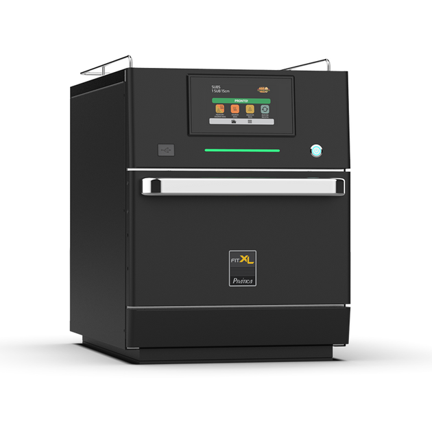 Pratica Fit XL speed oven in black, right side view