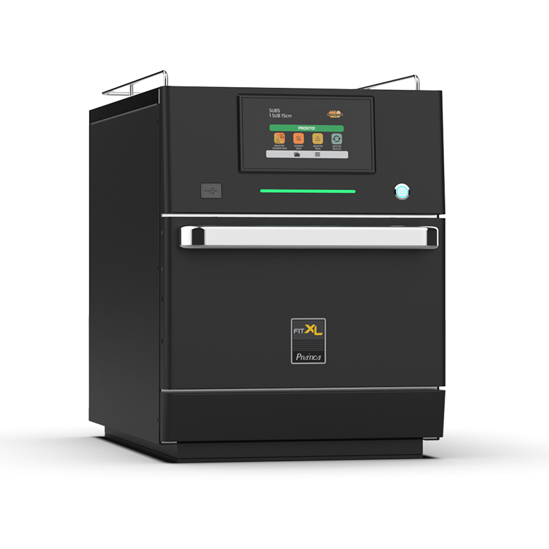 Pratica Fit XL speed oven in black, right side view