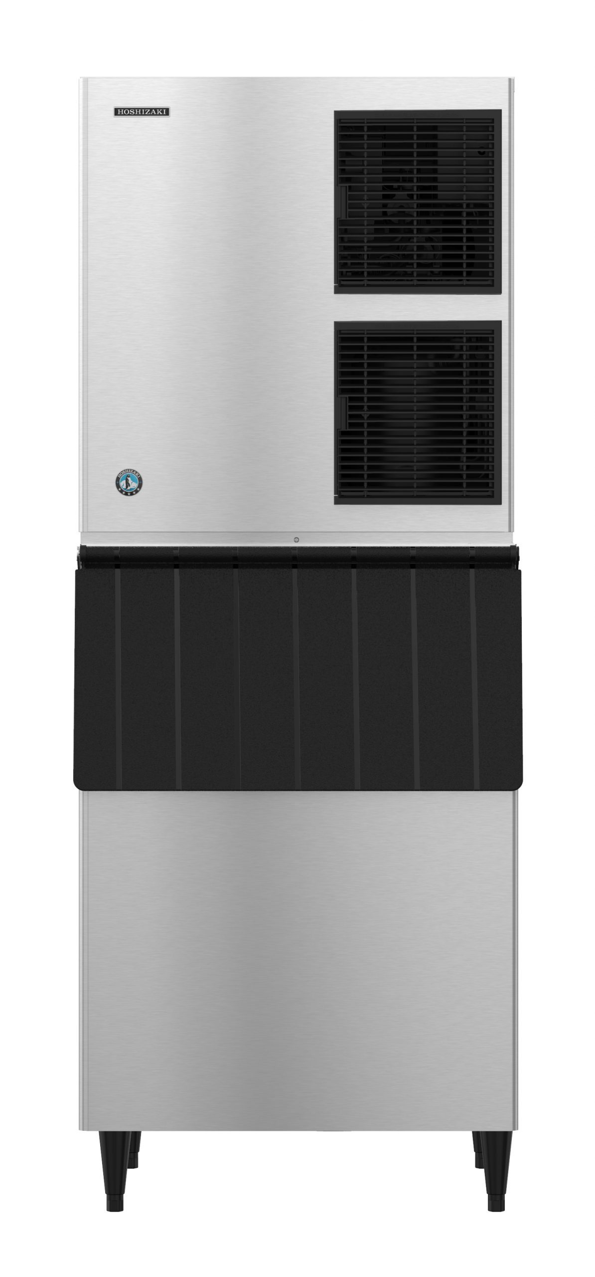 Hoshizaki KM-1100 series ice machine on a B-500SF bin, front view