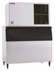 Hoshizaki KM-1301SAJ crescent cube ice machine on a B-900 storage bin