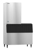 Hoshizaki KM-1601MRJ crescent cube ice machine on a B-900SF storage bin