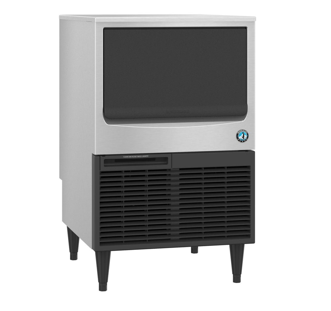 Hoshizaki KM-161BWJ water-cooled crescent cube ice maker with built-in storage bin