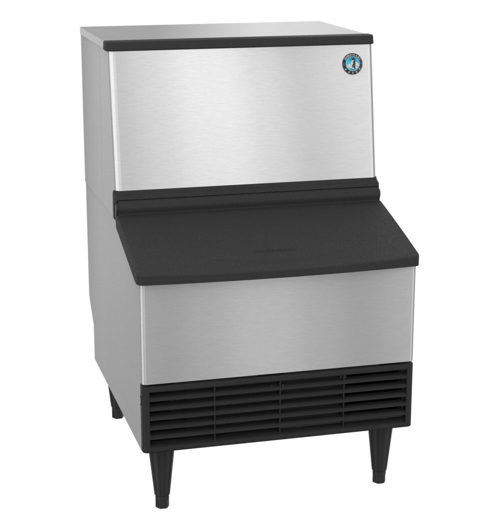 Hoshizaki KM-231BAK air-cooled crescent cube ice maker with 80 lb storage bin