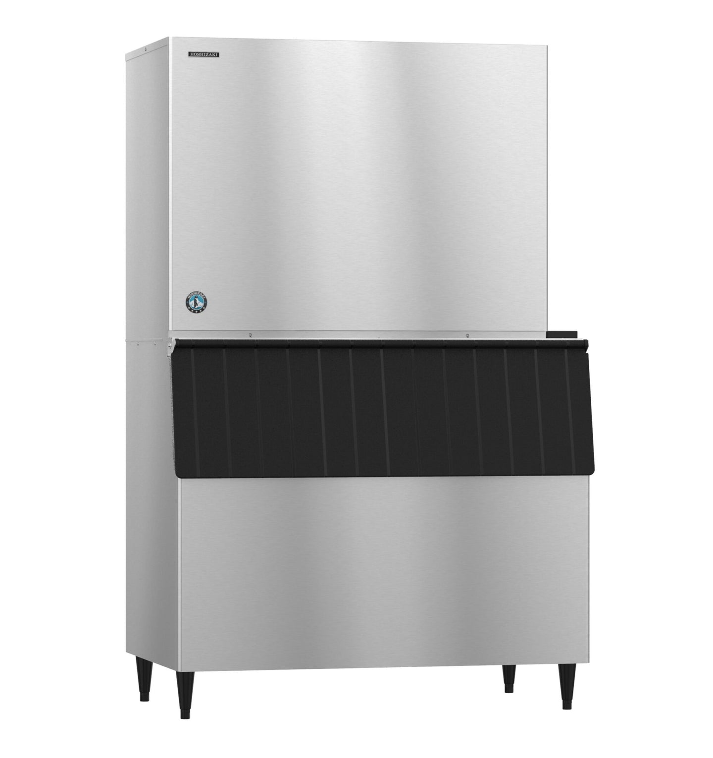 Hoshizaki KM-2600SRJZ3 ice machine head shown on a B-900SF storage bin