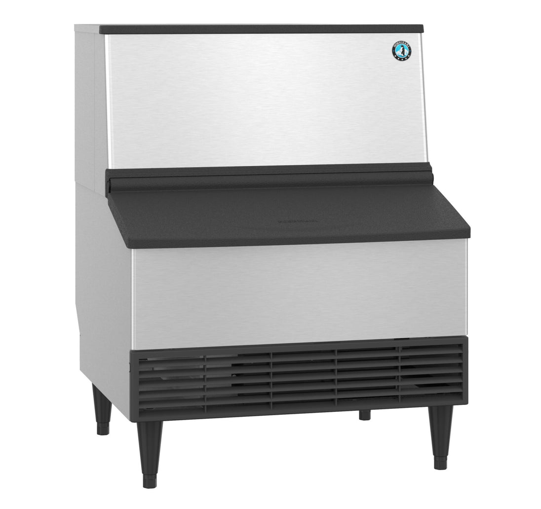 Hoshizaki KM-301BAJ air-cooled crescent cube ice maker with 100 lb storage bin