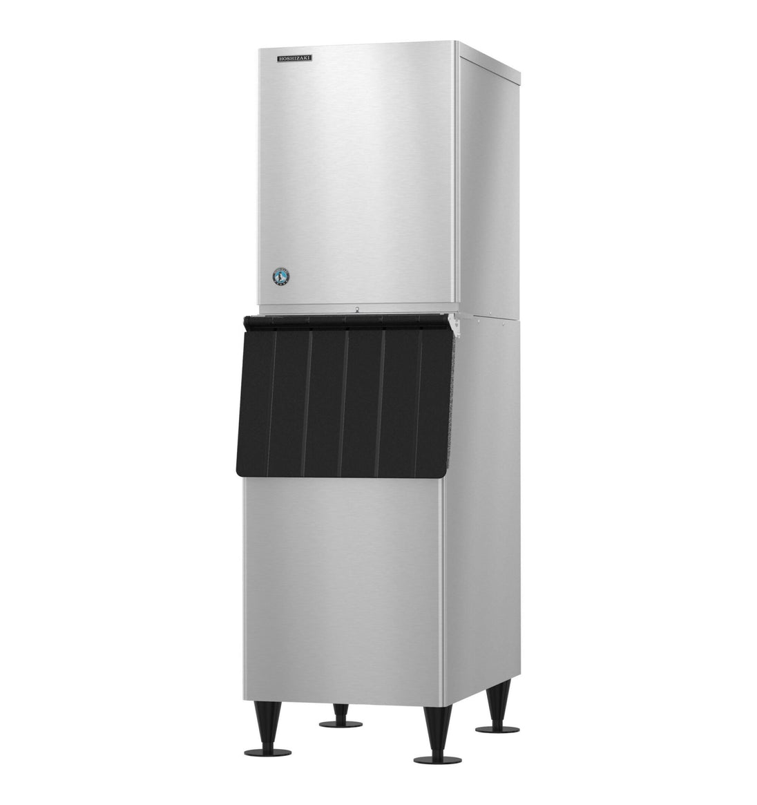 Hoshizaki KM-660MRJZ ice machine head on a B-300SF bin, left side view