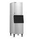 Hoshizaki KM-660MRJZ remote-cooled crescent cube ice machine head on a B-300SF bin