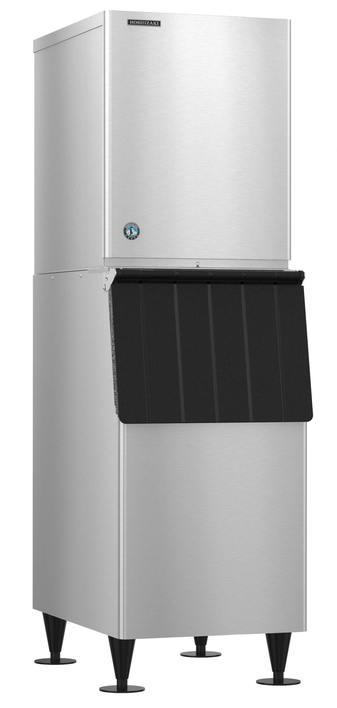Hoshizaki KM-660MWJ ice machine head shown on a B-300SF storage bin