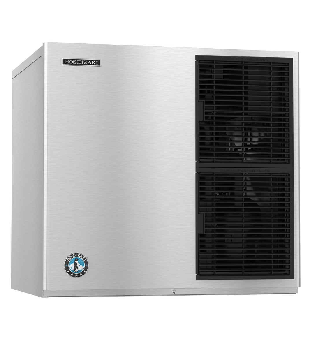 Hoshizaki KM-830MAK2 30 inch air-cooled crescent cube modular ice machine head, right view