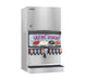 Hoshizaki KMD-355MWJ ice machine head shown with an IBD30 ice and beverage dispenser