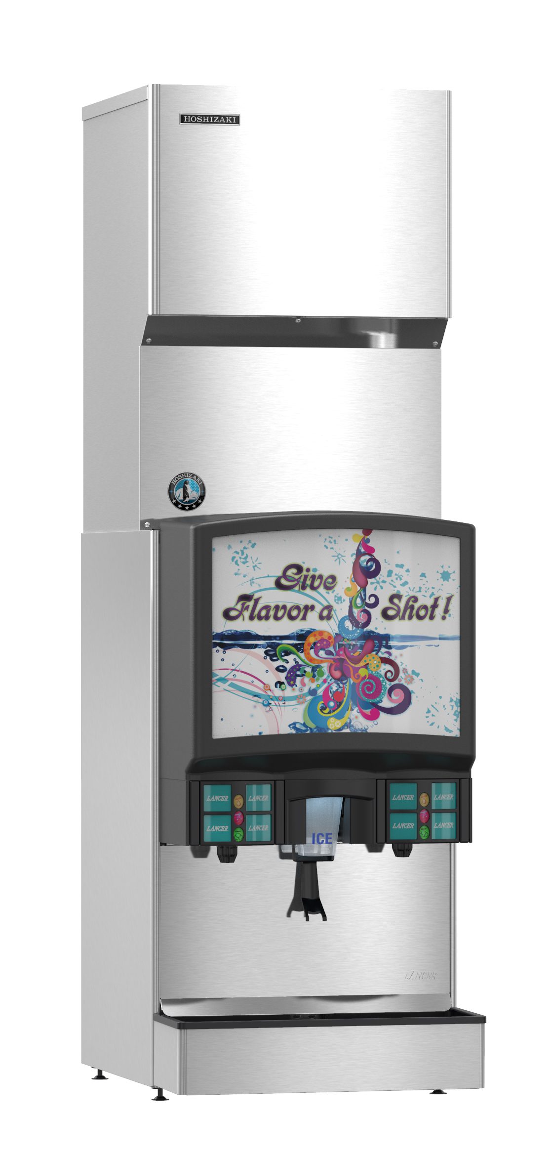 Hoshizaki KMS-1122MLJ ice machine head shown on a 22 inch floor stand