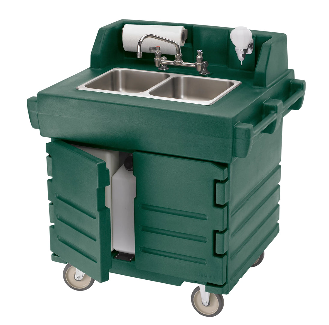 Cambro KSC402519 CamKiosk electric hand sink cart in Green