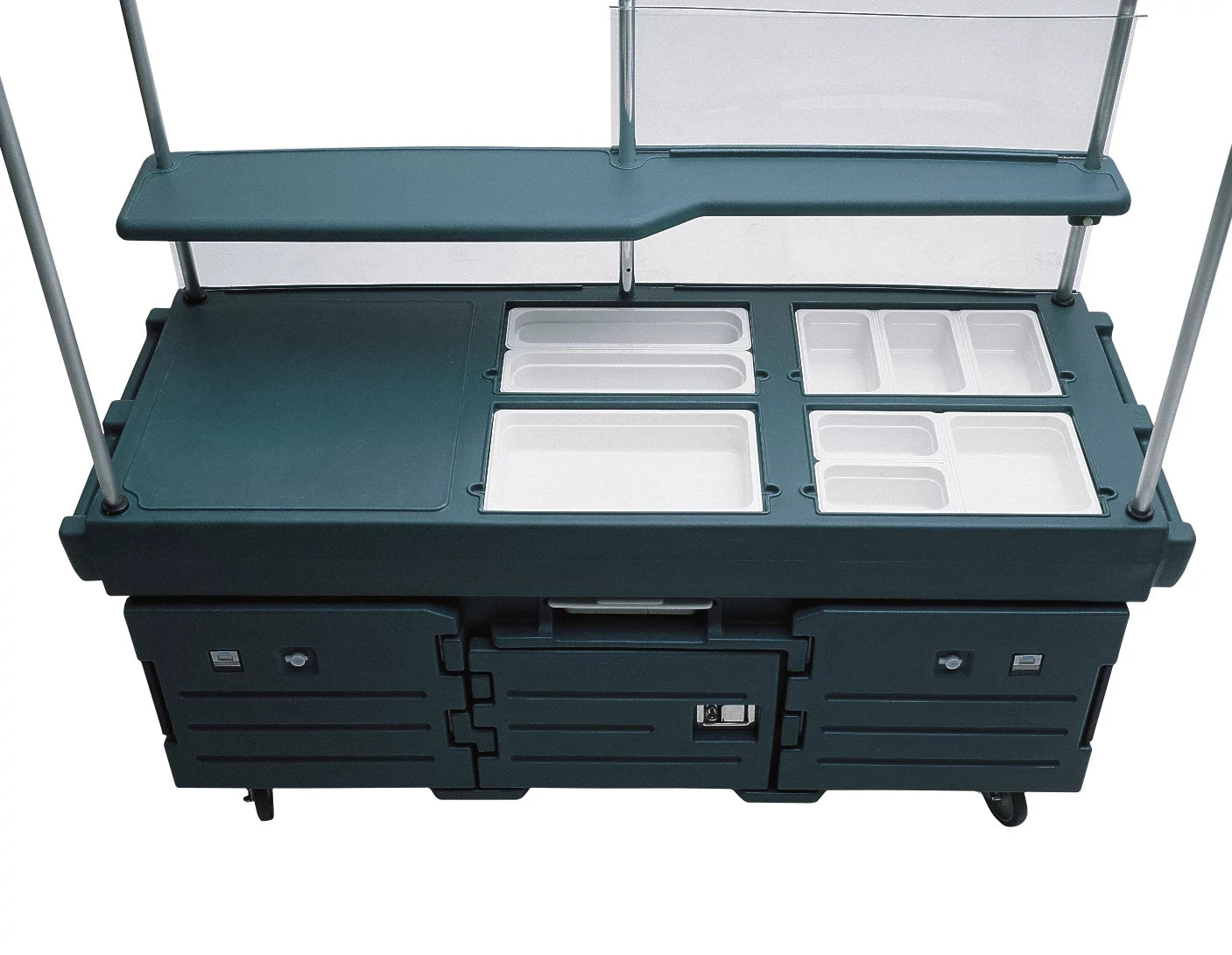 Cambro KVC854192 CamKiosk vending cart cart only Granite Green