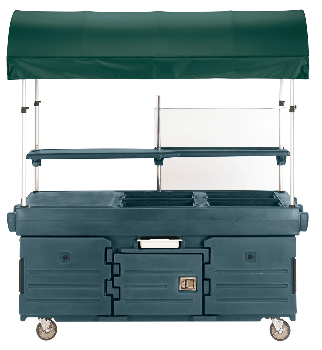 Cambro KVC854C192 CamKiosk vending cart with canopy Granite Green