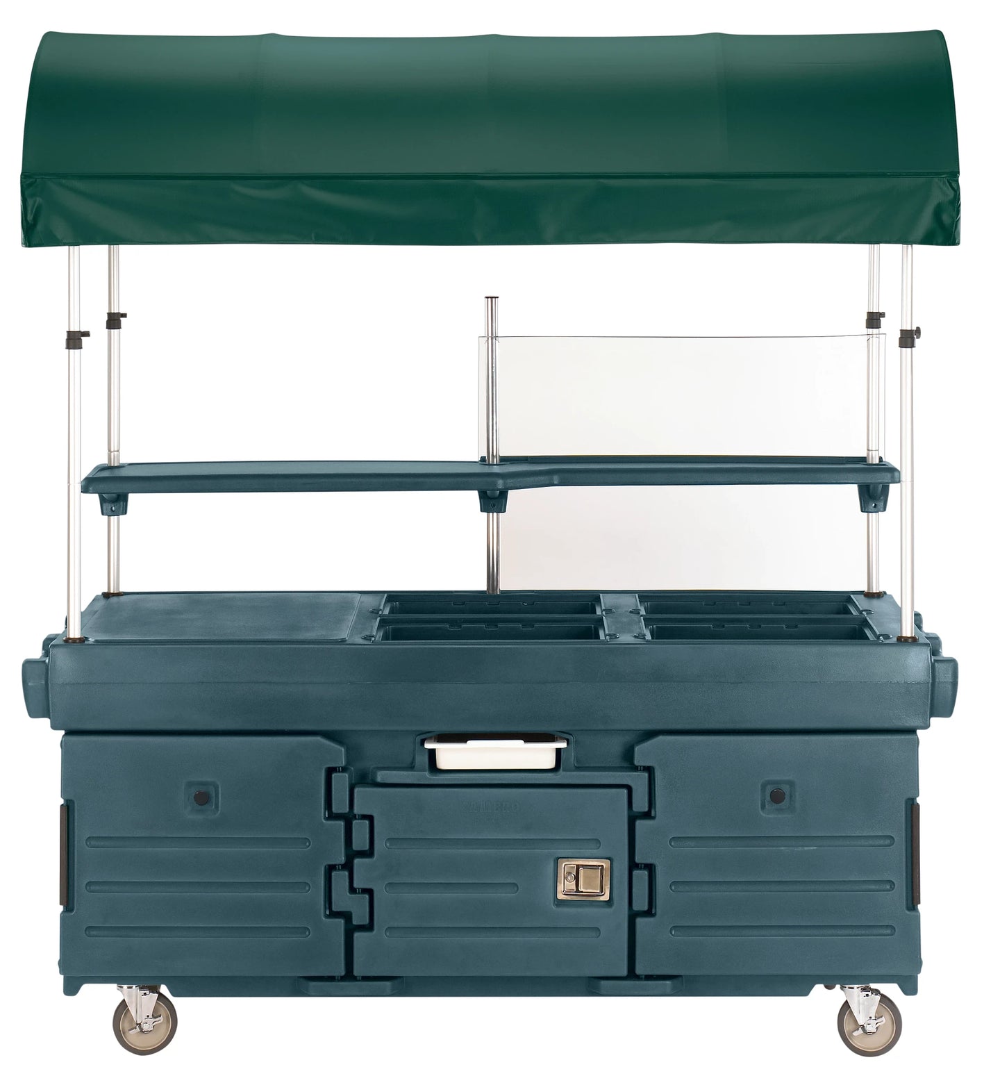 Cambro KVC854C192 CamKiosk vending cart with canopy Granite Green