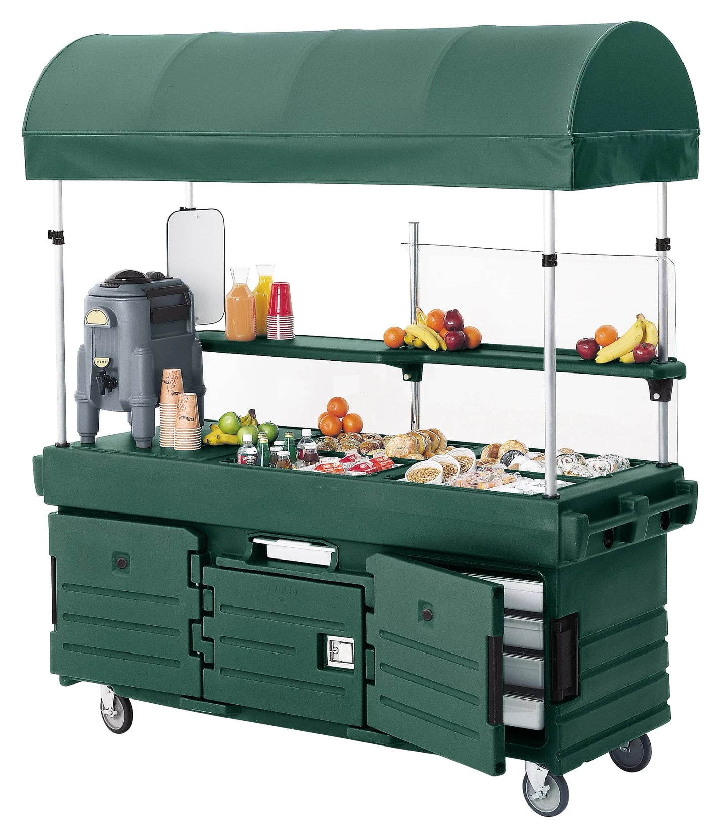 Cambro KVC854C519 CamKiosk vending cart with canopy Green