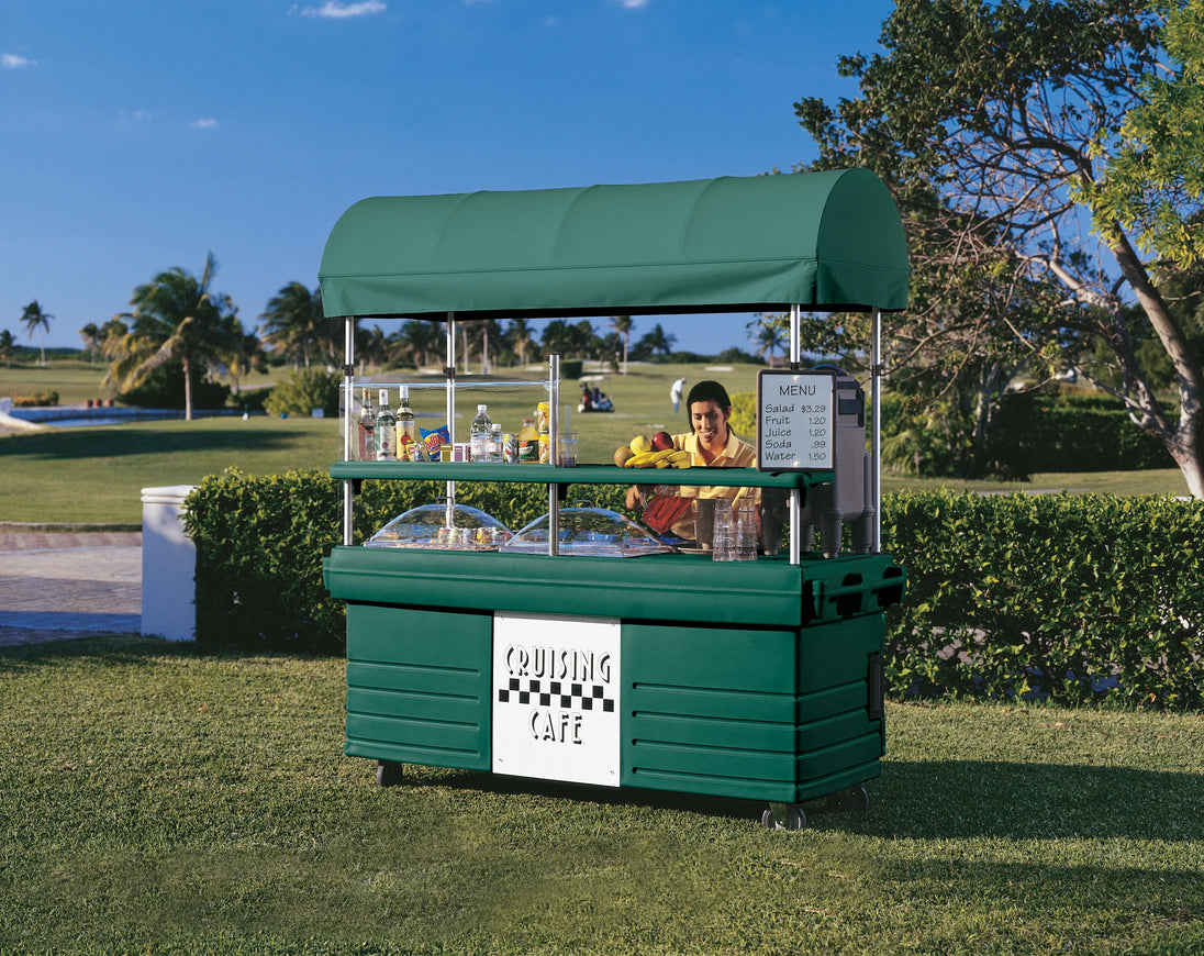 Cambro KVC856C519 CamKiosk vending cart with canopy Green