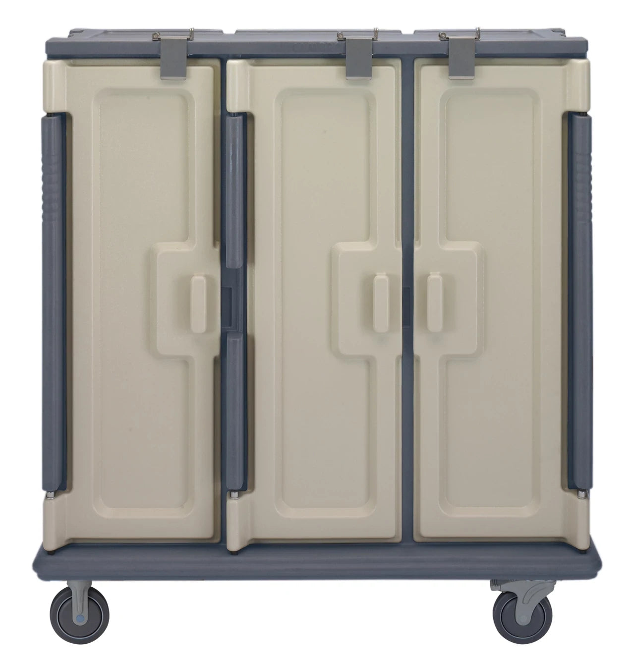 Cambro MDC1411T60191 60 tray meal delivery cart in granite gray