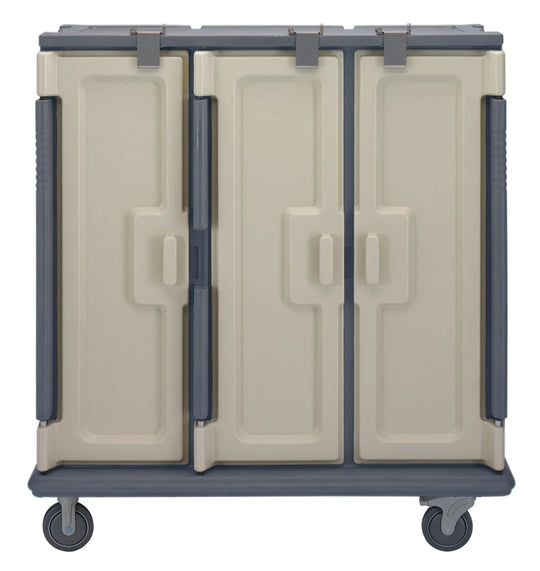 Cambro MDC1411T60191 60 tray meal delivery cart in granite gray