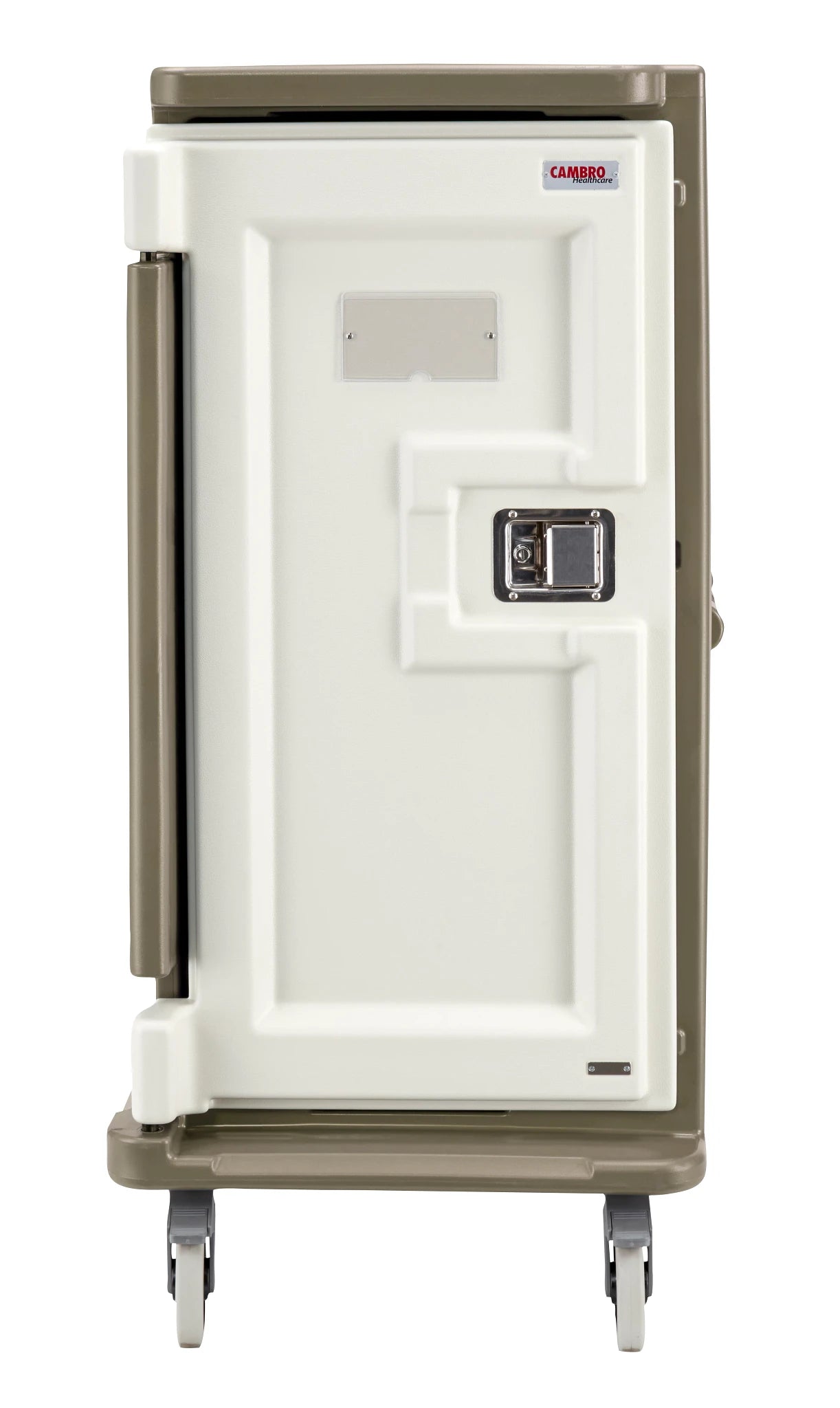 Cambro MDC1520T16194 tall 16 tray meal delivery cart in Granite Sand