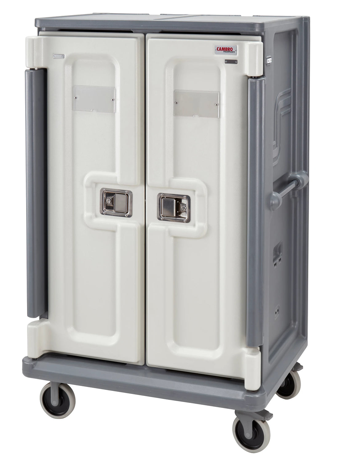 Cambro MDC1520T20191 tall 20 tray meal delivery cart in Granite Gray
