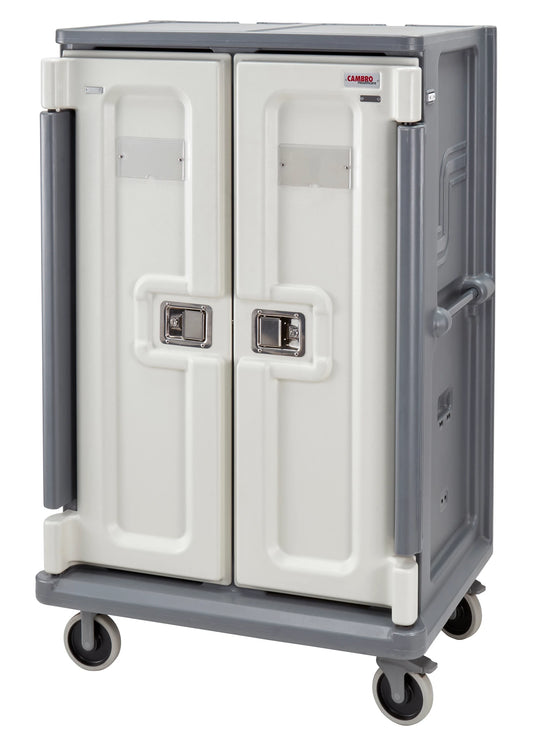 Cambro MDC1520T20191 tall 20 tray meal delivery cart in Granite Gray