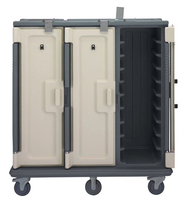 Cambro MDC1520T30191 tall 30 tray meal delivery cart in Granite Gray