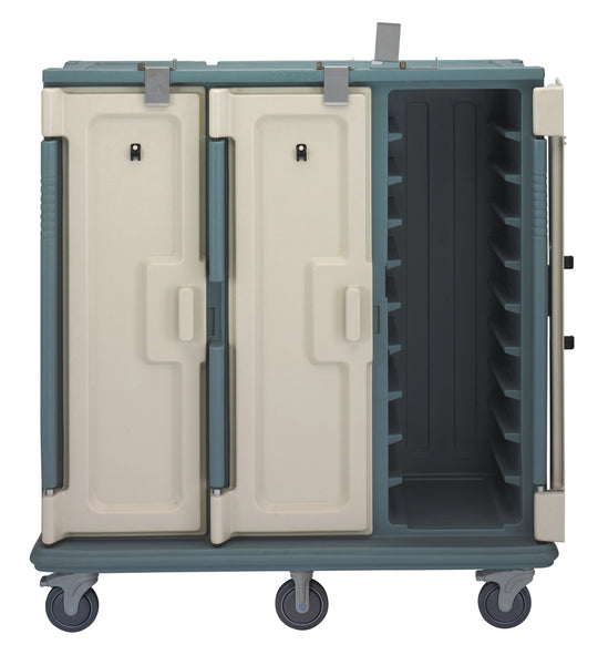 Cambro MDC1520T30401 tall 30 tray meal delivery cart in Slate Blue