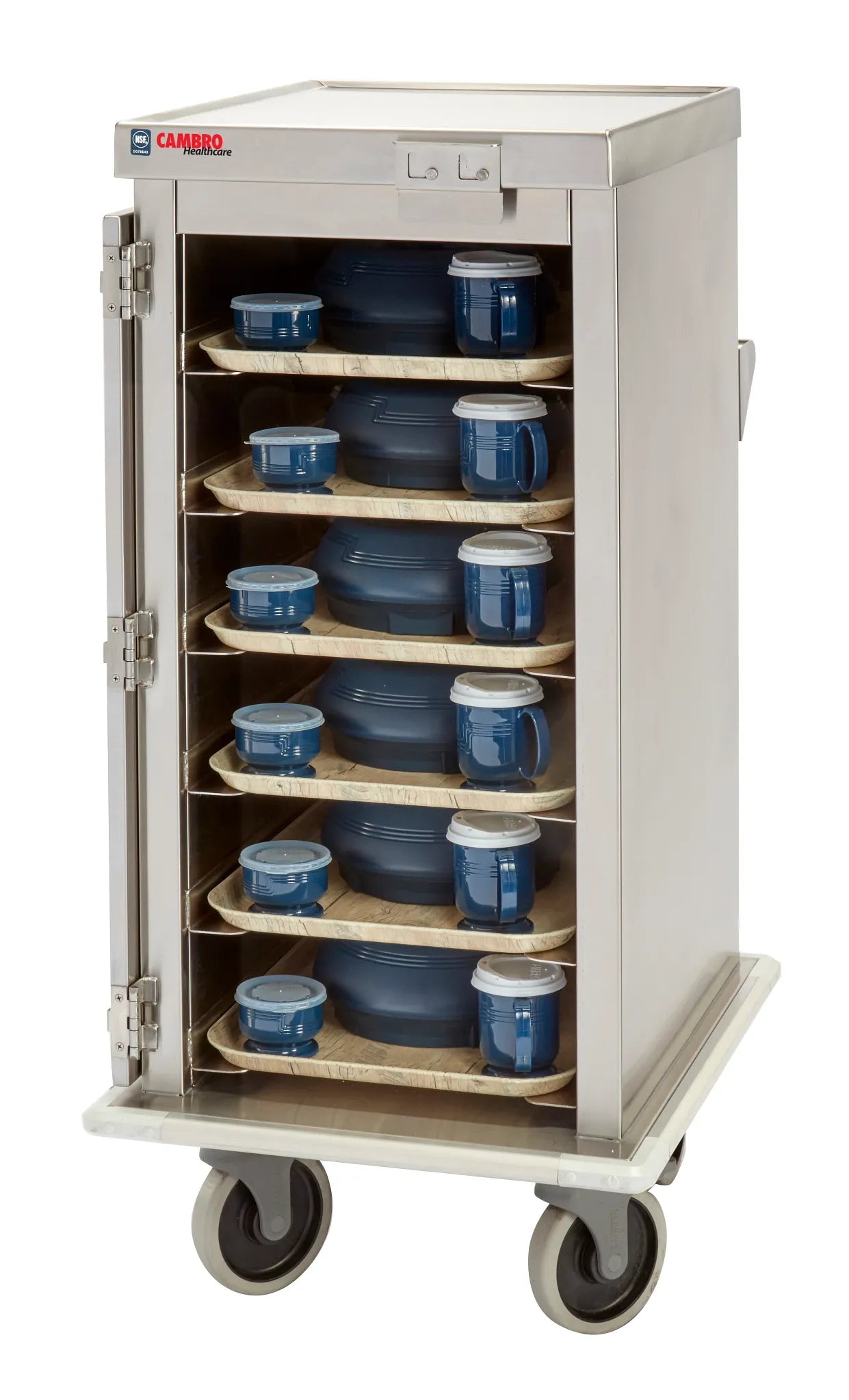 Cambro MDS1520T6000 stainless steel 6 tray meal delivery cart