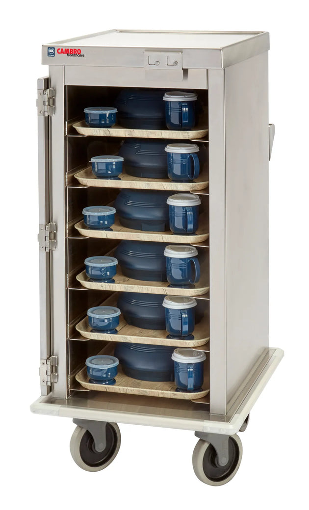 Cambro MDS1520T6000 stainless steel 6 tray meal delivery cart