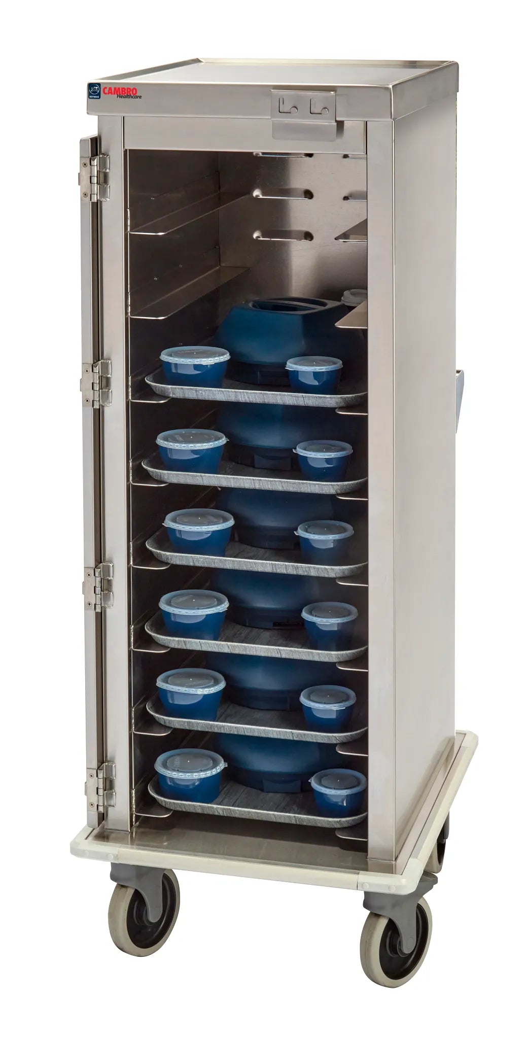 Cambro MDS1520T8000 stainless steel 8 tray meal delivery cart