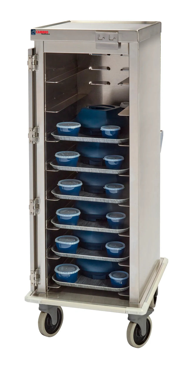 Cambro MDS1520T8000 stainless steel 8 tray meal delivery cart