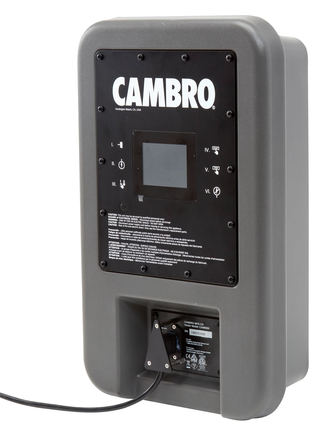 Cambro PCMH615 Pro Cart Ultra hot module, charcoal gray