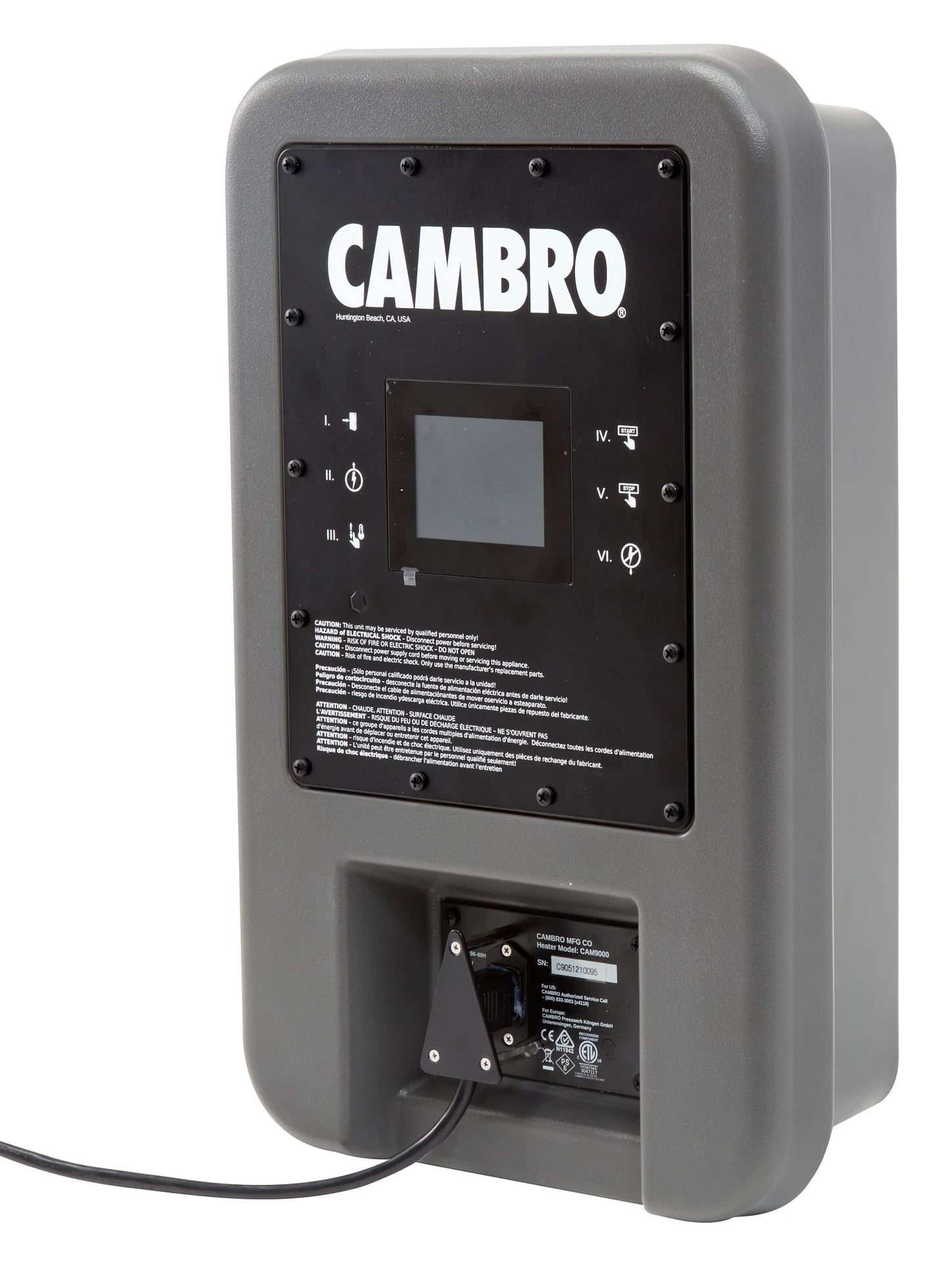 Cambro PCMHX615 Pro Cart Ultra hot module, charcoal gray
