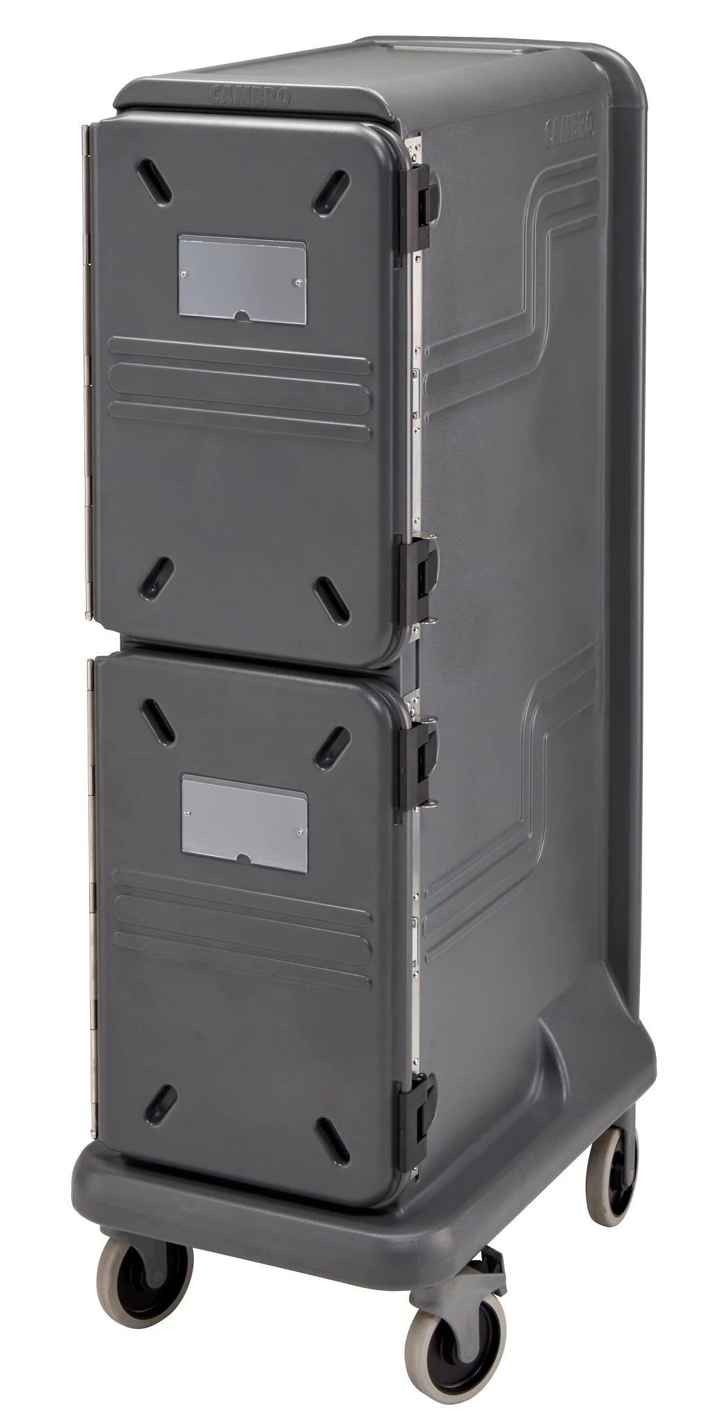 Cambro PCU1000PP615 Pro Cart Ultra 1000 pan carrier, 2 passive compartments, charcoal gray