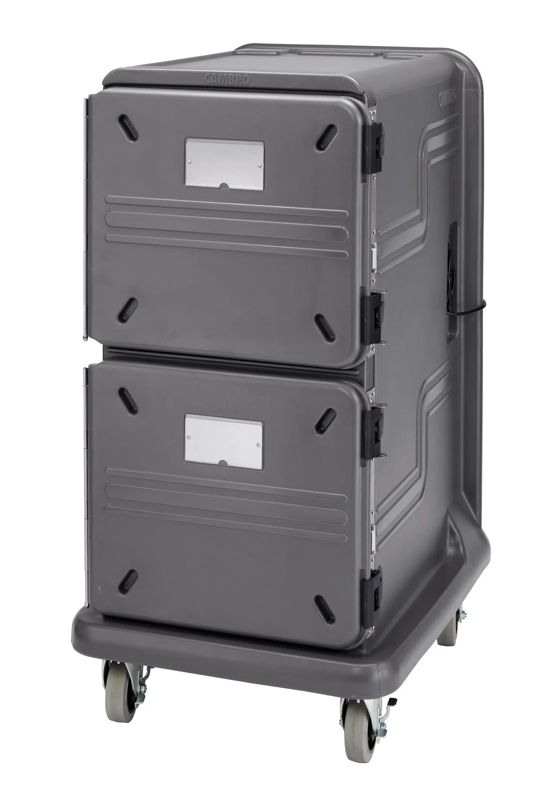 Cambro PCU1600CC615 Pro Cart Ultra 1600 pan carrier, 2 active cold compartments, charcoal gray