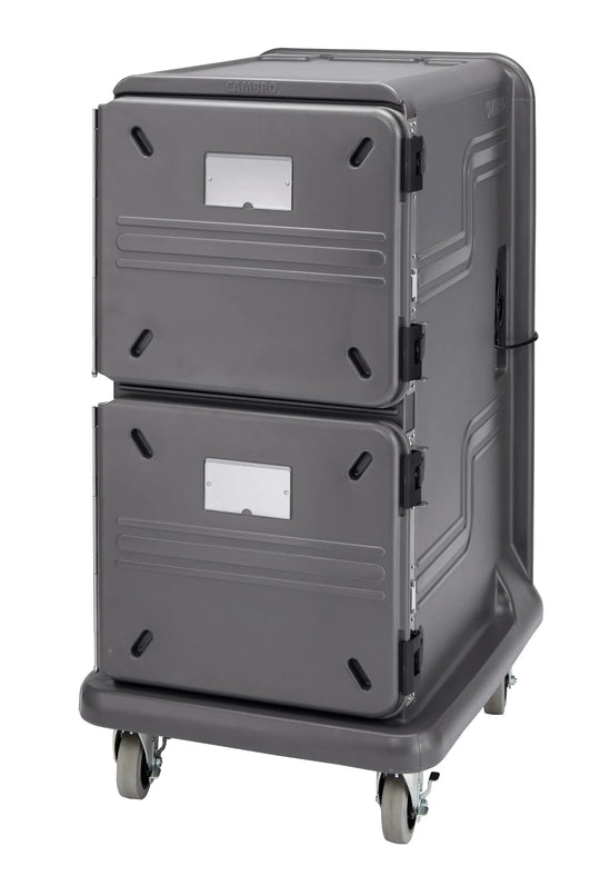 Cambro PCU1600CC615 Pro Cart Ultra 1600 pan carrier, 2 active cold compartments, charcoal gray