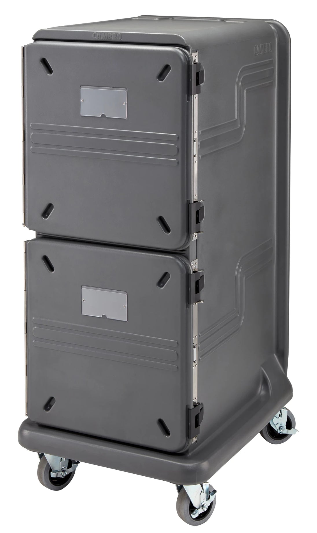 Cambro PCU2000HH615 Pro Cart Ultra 2000 pan carrier, 2 active hot compartments, charcoal gray