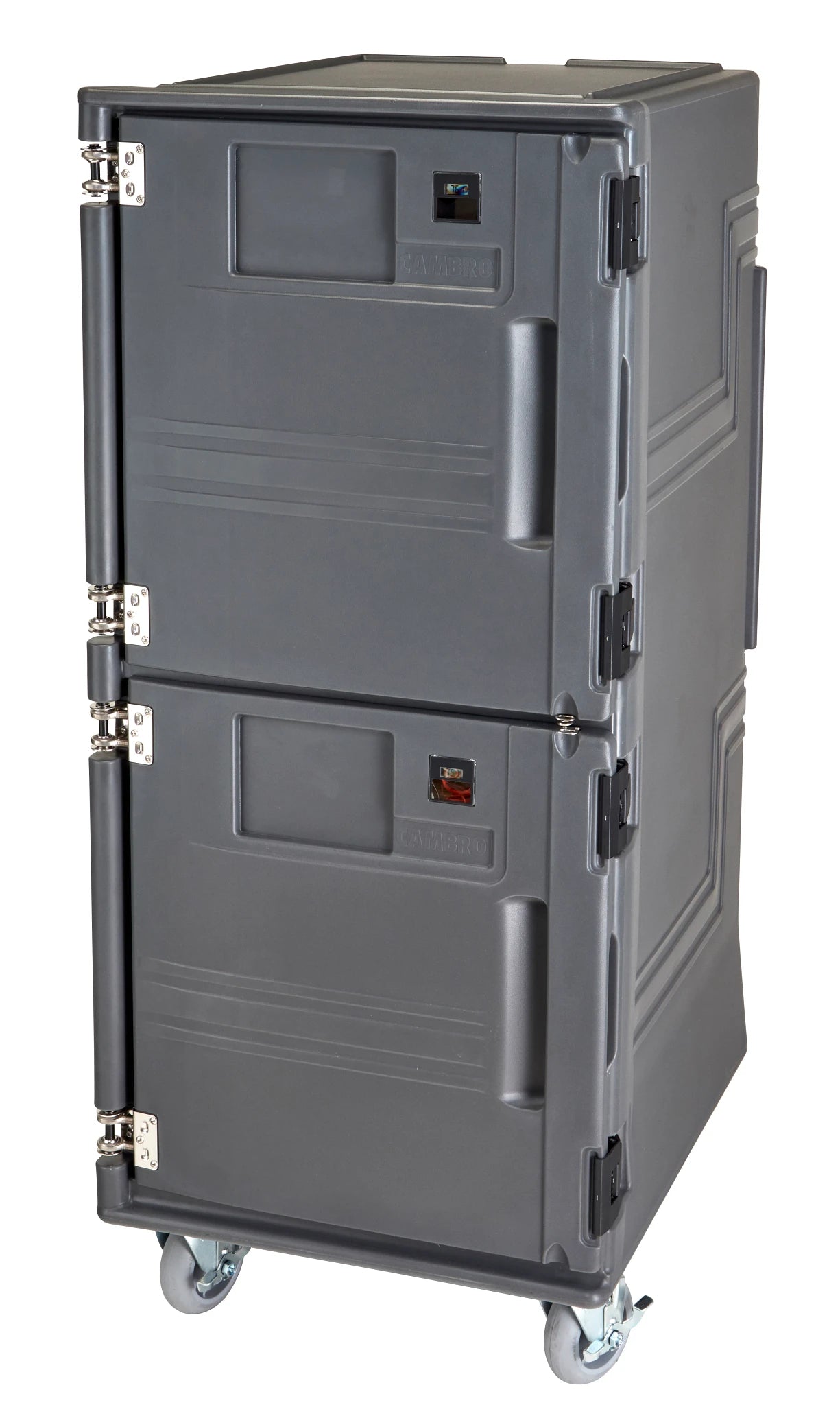 Cambro PCUHHSP615 dual hot tall Pro Cart Ultra insulated food transport cart Charcoal Gray
